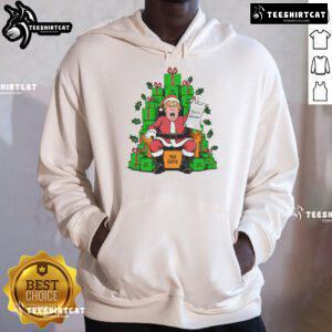 Hot Trump Santa Tax Cuts hoodie featuring festive design, perfect for Christmas celebrations and holiday gifting.