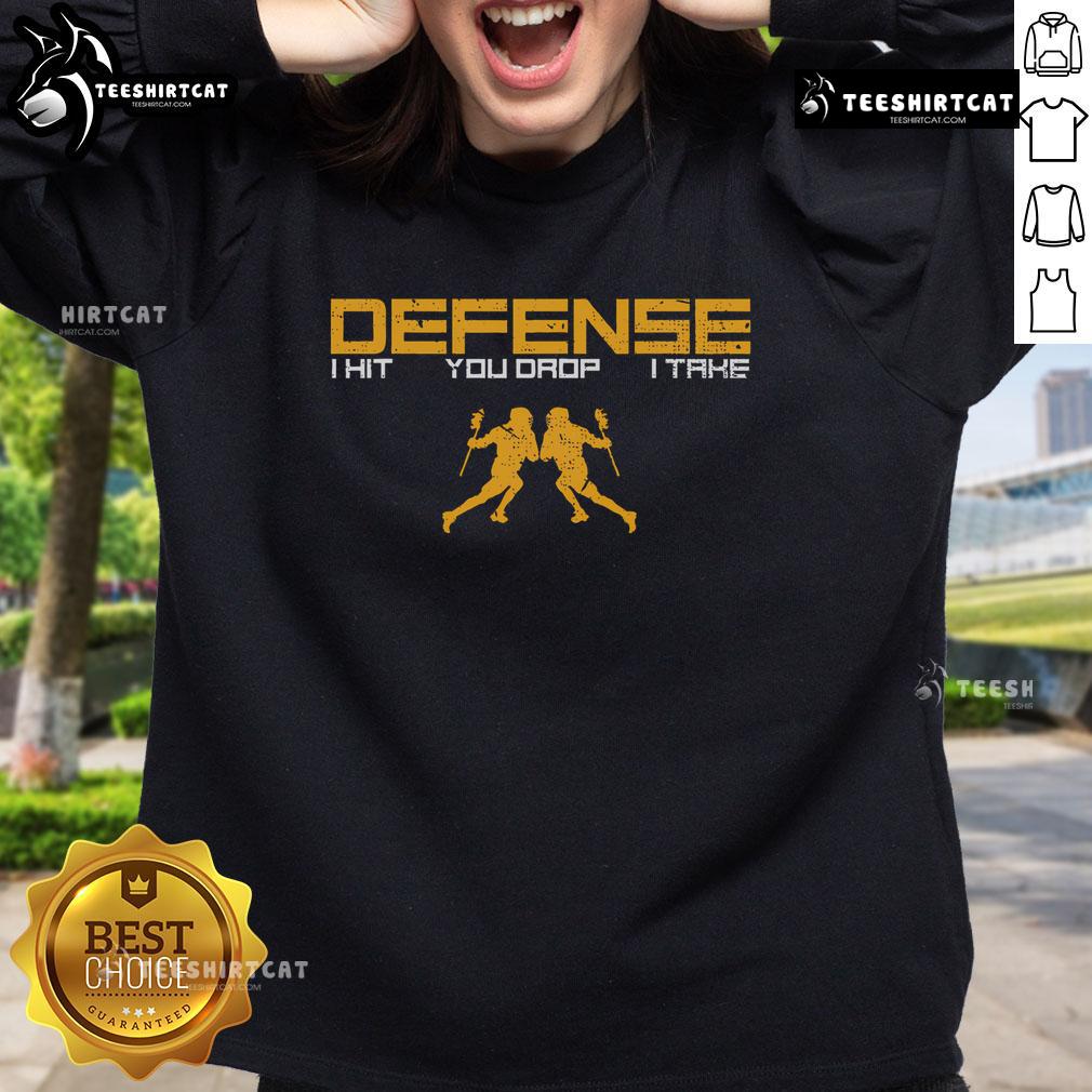 Nice defense defender stick lacrosse player in a stylish sports sweatshirt, showcasing athleticism and team spirit.