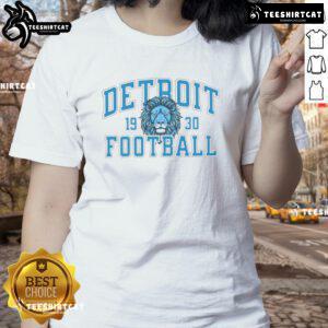 Sporty ladies wearing Nice Detroit Football Grit 1930 Game Day Tee celebrating at a vibrant football event.