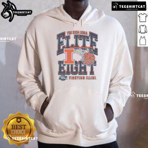 Nice Illinois MBB 2024 Elite Eight hoodie showcasing team spirit and style for fans of Illinois basketball.
