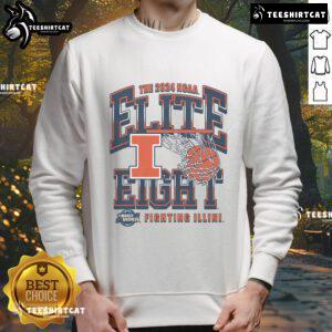 Nice Illinois MBB 2024 Elite Eight sweatshirt featuring vibrant team colors and logo, perfect for fans celebrating the victory.