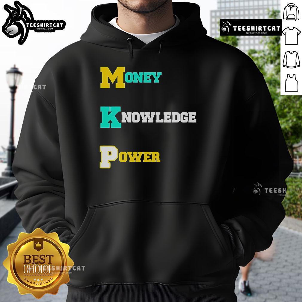 Comfortable Nice Money Knowledge Power Hoodie in black, perfect for casual wear and showcasing your unique style.