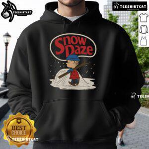 Nice Peanuts Linus Snow Daze Hoodie featuring Linus in winter attire, perfect for cozy, stylish winter wear.