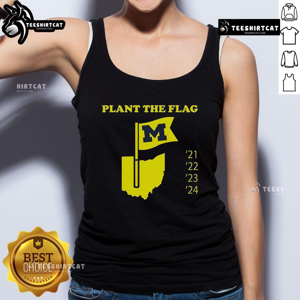 Nice Plant the Flag Michigan tank top featuring a bold design for 2021-2024, perfect for fans and casual wear.