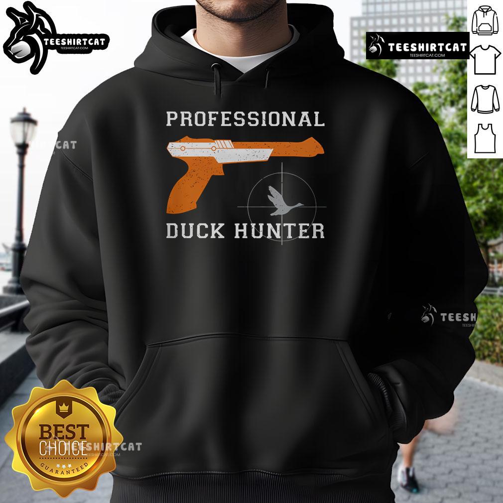 Stylish Nice Professional Duck Hunter Hoodie in camo, perfect for outdoor enthusiasts and waterfowl hunting adventures.