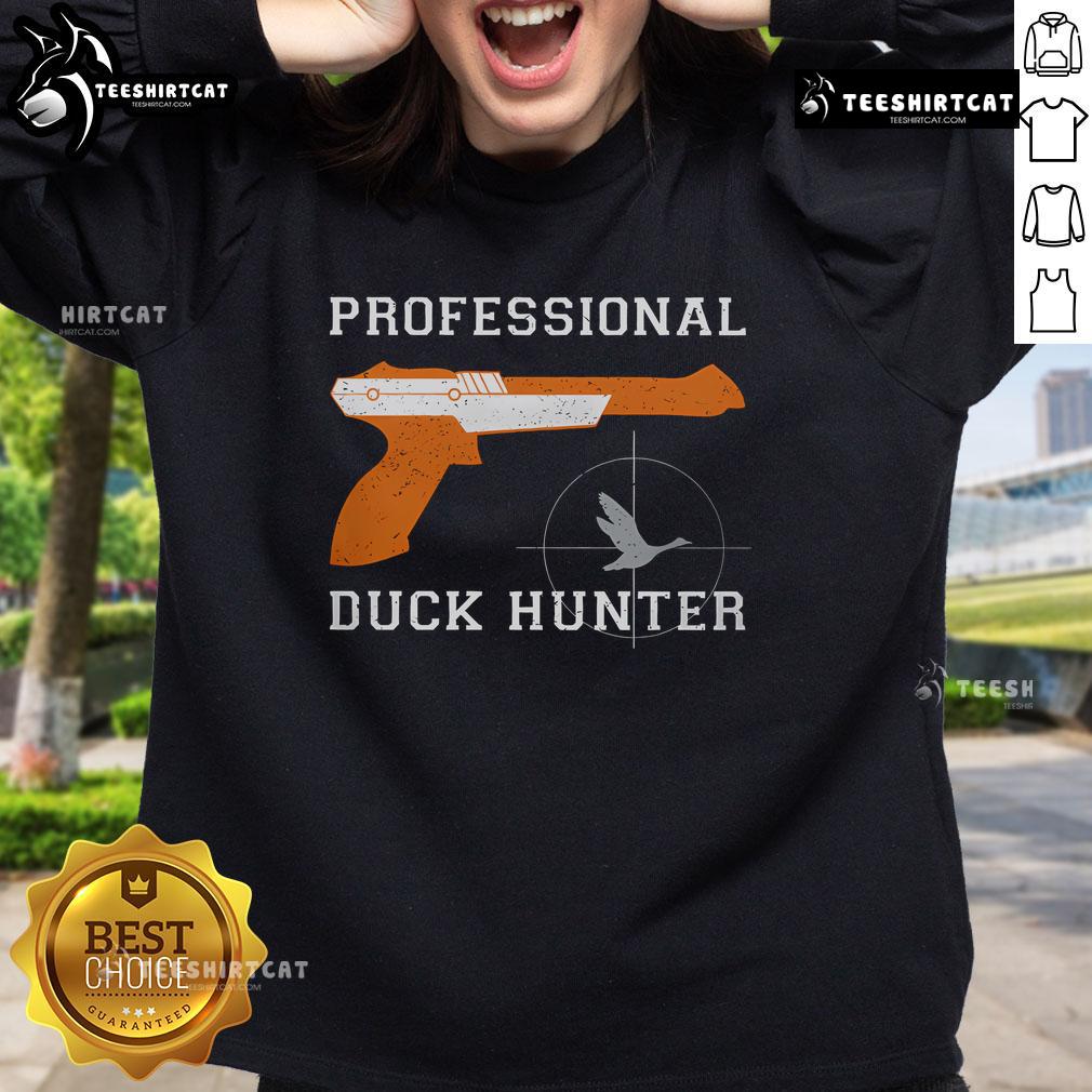 Nice professional duck hunter sweatshirt featuring a stylish design perfect for outdoor enthusiasts and hunting lovers.