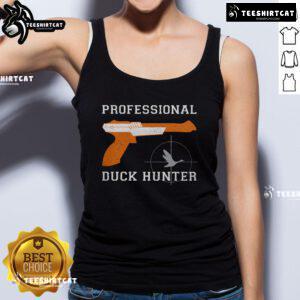 Nice professional duck hunter tank top featuring a stylish design perfect for outdoor enthusiasts and hunting aficionados.