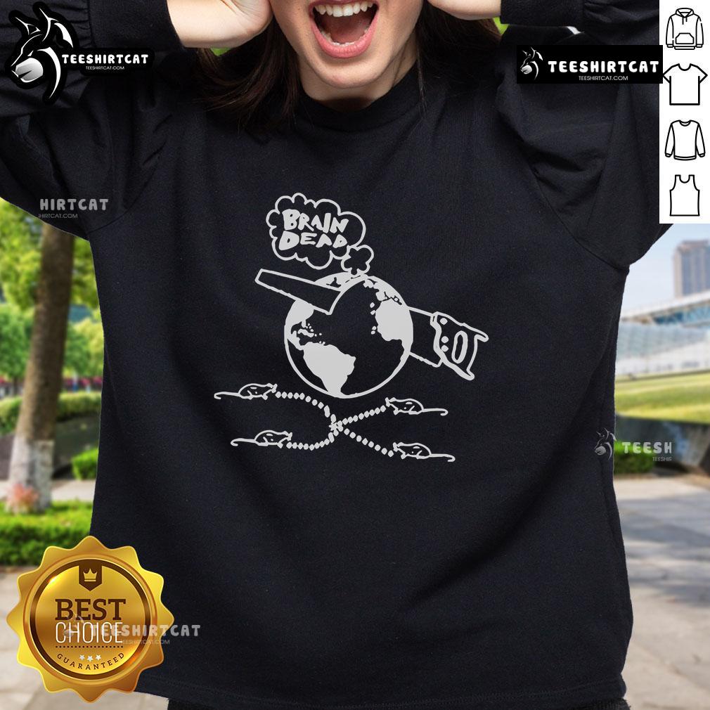Cozy Nice Radical Tension Brain Dead California Earth sweatshirt with vibrant graphic design, perfect for casual wear.