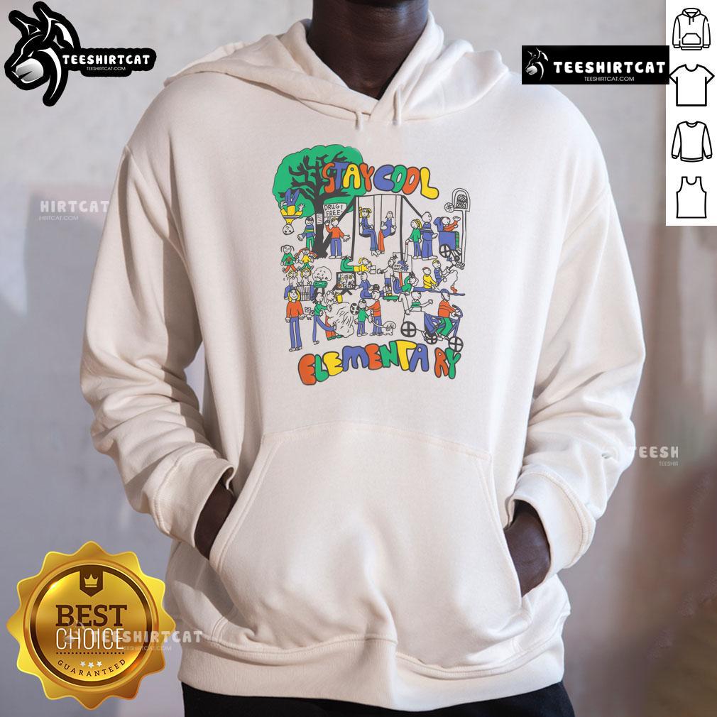 Child wearing a Nice Stay Cool Elementary Hoodie in bright colors, perfect for school and casual outings.