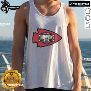 2025 Kansas City Chiefs Football tank top celebrating Super Bowl LIX champions in stylish design for fans.