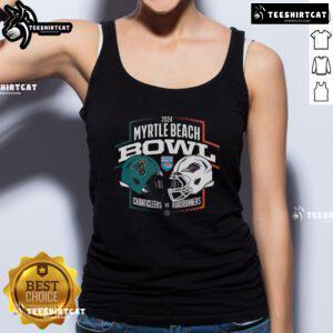 2024 Myrtle Beach Bowl tank top featuring Coastal Carolina Chanticleers vs UTSA Roadrunners NCAA Division matchup design.