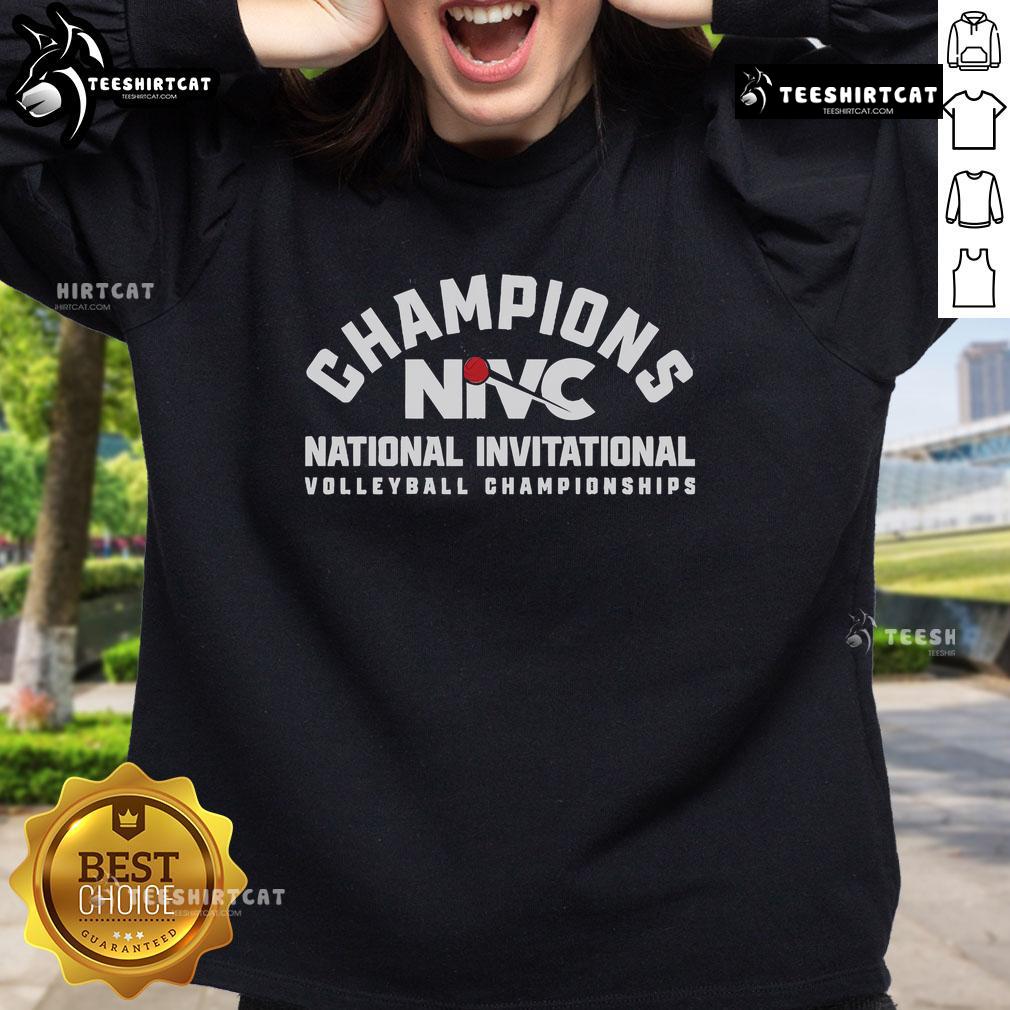 Official Arizona Volleyball Nivic Champions Sweatshirt featuring team logo and vibrant colors for fans and players.