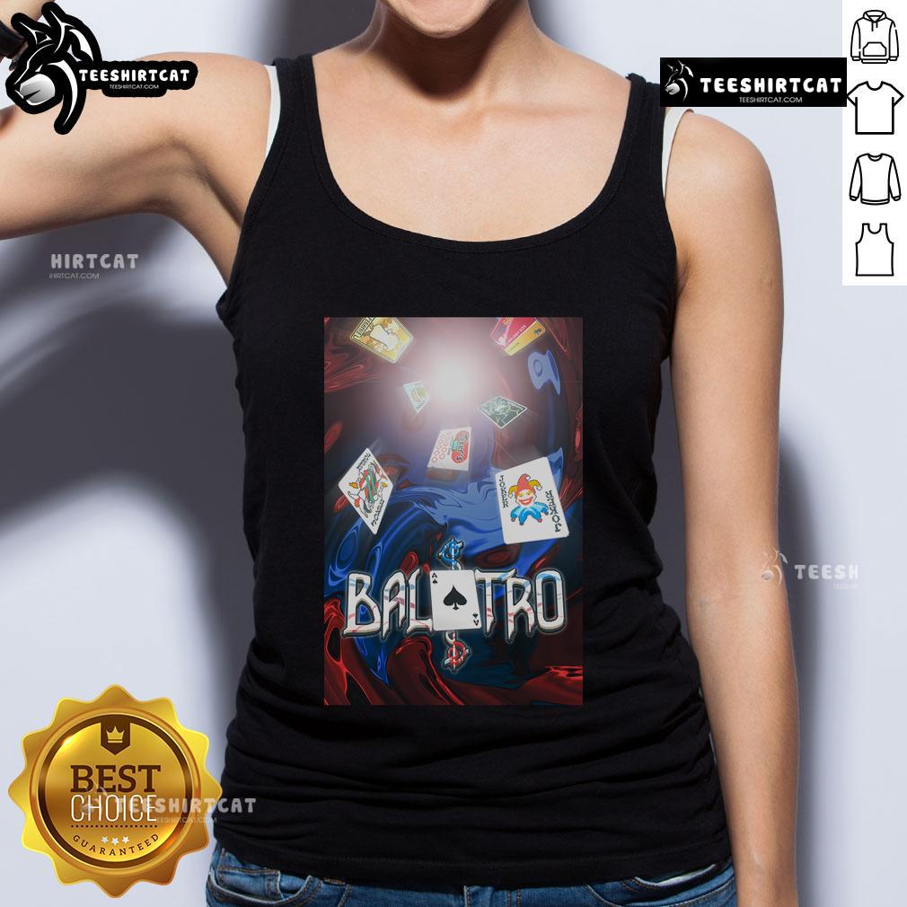 Official Balatro Game Wall Art 2024 Tour Tank Top featuring vibrant graphics and unique design for fans and collectors.