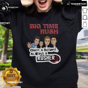 Cozy Official Big Time Rush sweatshirt featuring iconic TV moments from the classic series, perfect for fans and nostalgia.