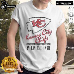 Official Brittany Mahomes X Kansas City Chiefs NFL 4X Champions T-Shirt featuring team colors and logo design.