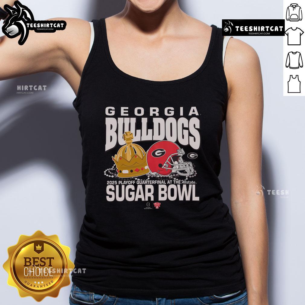 Official Georgia Bulldogs Sugar Bowl Playoff tank top for fans, featuring bold team logo and stylish design.