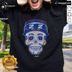 Official Juan Soto Queens Sugar Skull Sweatshirt featuring vibrant sugar skull design and team colors.