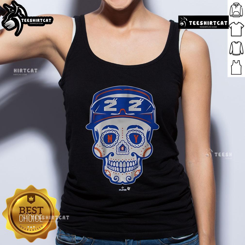 Official Juan Soto Queens Sugar Skull Tank Top featuring vibrant sugar skull design and stylish fit for fans.