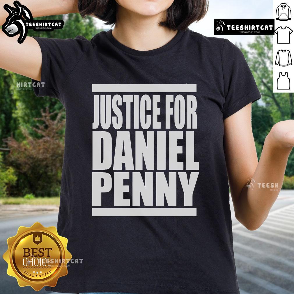 Official Justice For Daniel Penny Ladies Tee featuring a bold design advocating for justice and awareness.