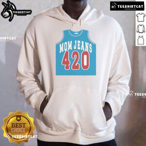 Official Mom Jeans 420 Jersey Hoodie in a stylish design, perfect for casual wear and celebrating 420 culture.