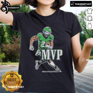 Official SB MVP Saquon Barkley Philadelphia Eagles NFL tee for ladies, featuring vibrant design and comfortable fit.