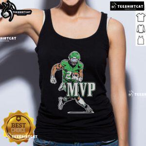 Saquon Barkley wearing an Official SB MVP Philadelphia Eagles tank top from Pardon My Take, showcasing NFL pride.