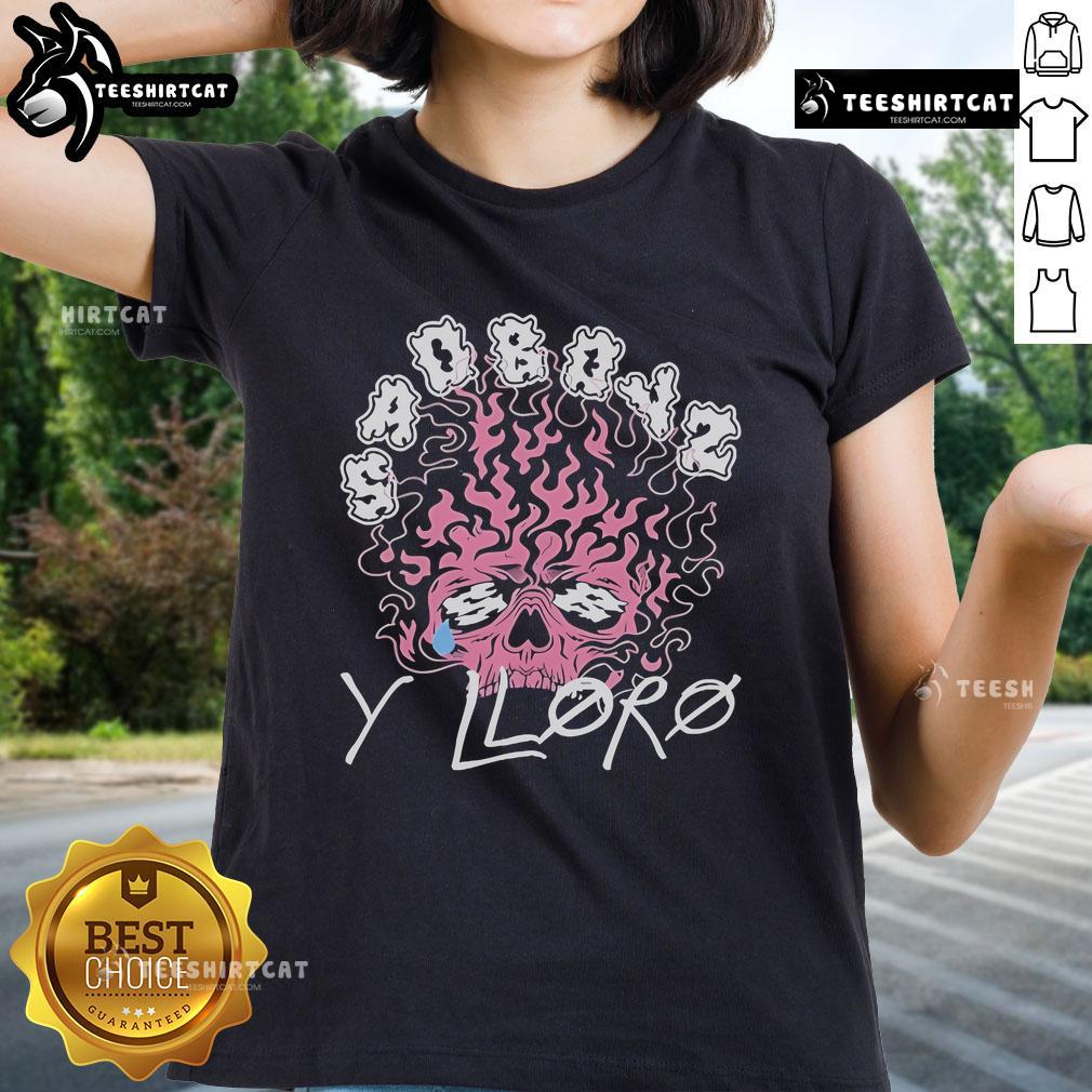Alt Text: Official Sad Boyz Y Lloro ladies tee featuring a stylish design and comfortable fit, perfect for casual wear.