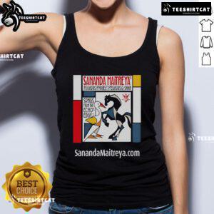 Sananda Maitreya Pegasus The Swan tank top featuring a vibrant design, perfect for casual wear and music fans.