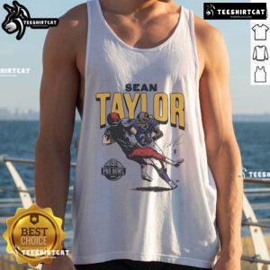 Official Sean Taylor Washington Commanders 2007 Pro Bowl caricature tank top showcasing iconic NFL player design.