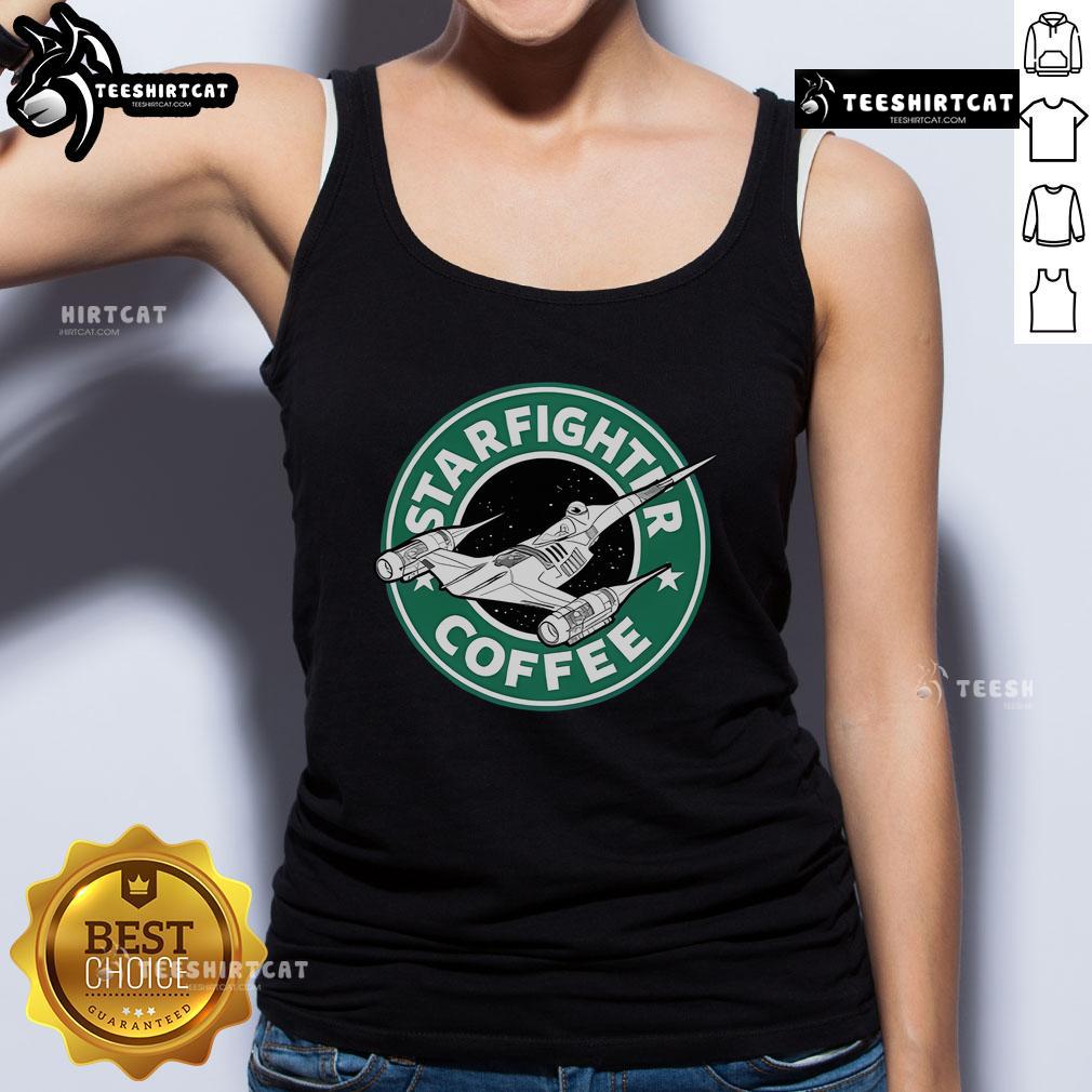 Official Starfighter Coffee Tank Top featuring a stylish design perfect for coffee lovers and casual wear enthusiasts.