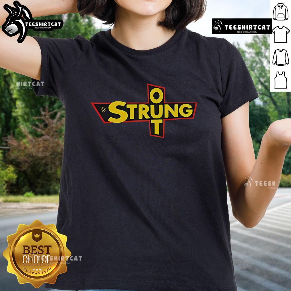 Official Strung Out Royal Logo Ladies Tee featuring a stylish graphic design perfect for fans of the band.