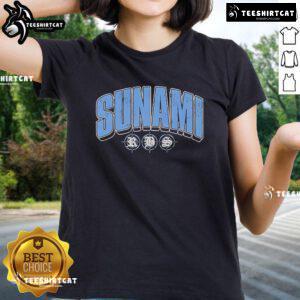 Official Sunami Skull Tank Ladies Tee featuring a stylish skull graphic on a comfortable tank top for women.