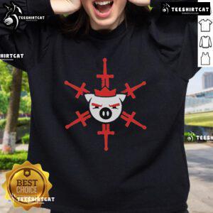 Alt Text: Official Technoblade Holiday Swordflake Sweatshirt featuring a festive design perfect for fans and the holiday season.