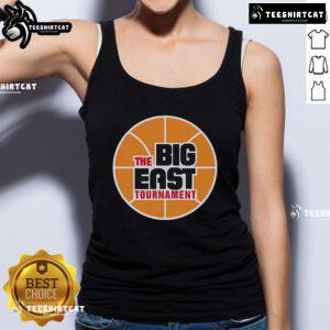 Official Big East Tournament tank top featuring team logos and vibrant colors, perfect for fans and sports enthusiasts.