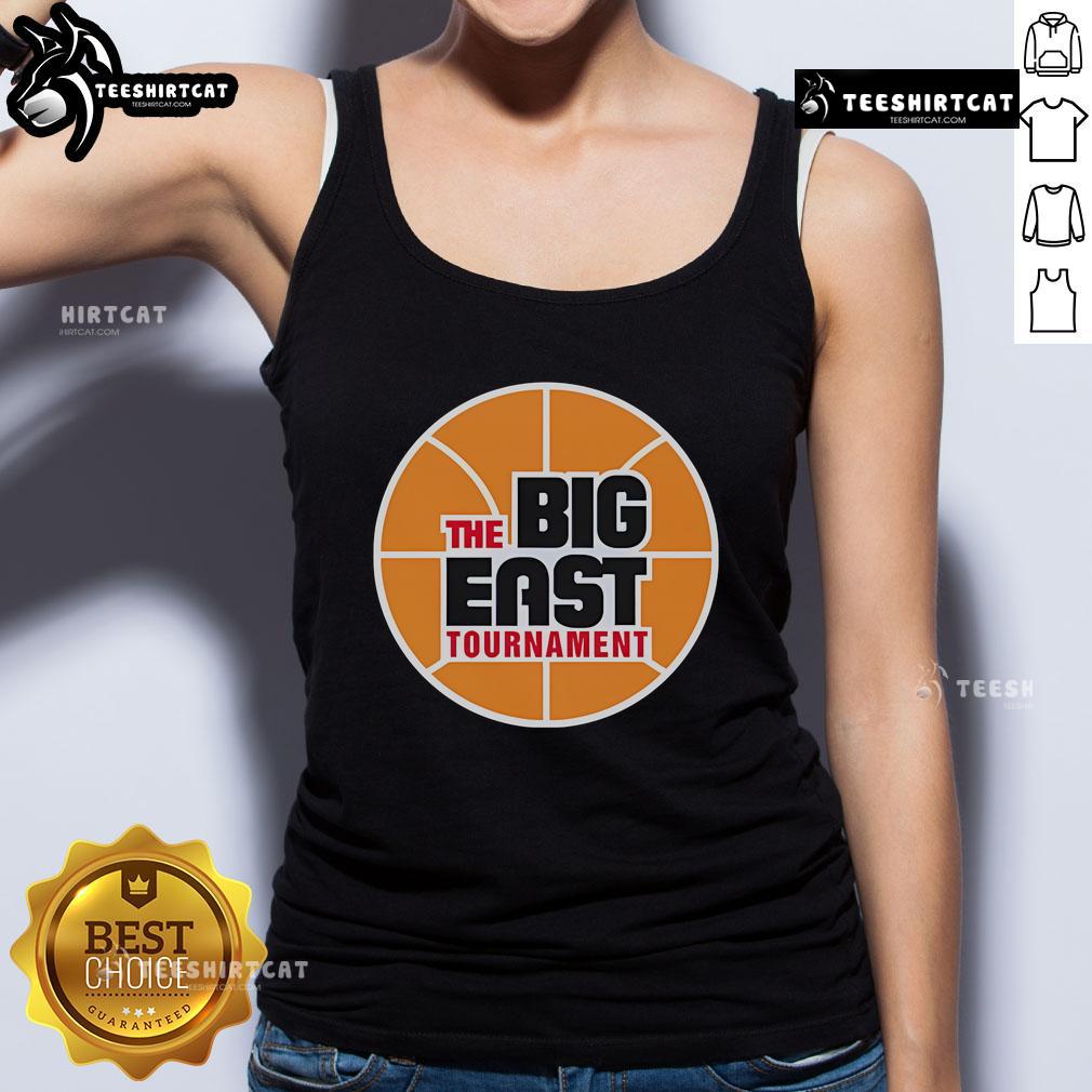 Official Big East Tournament tank top featuring team logos and vibrant colors, perfect for fans and sports enthusiasts.