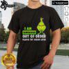 Official The Grinch 'I Am Temporarily Out Of Order' Merry Christmas T-Shirt featuring whimsical holiday design.