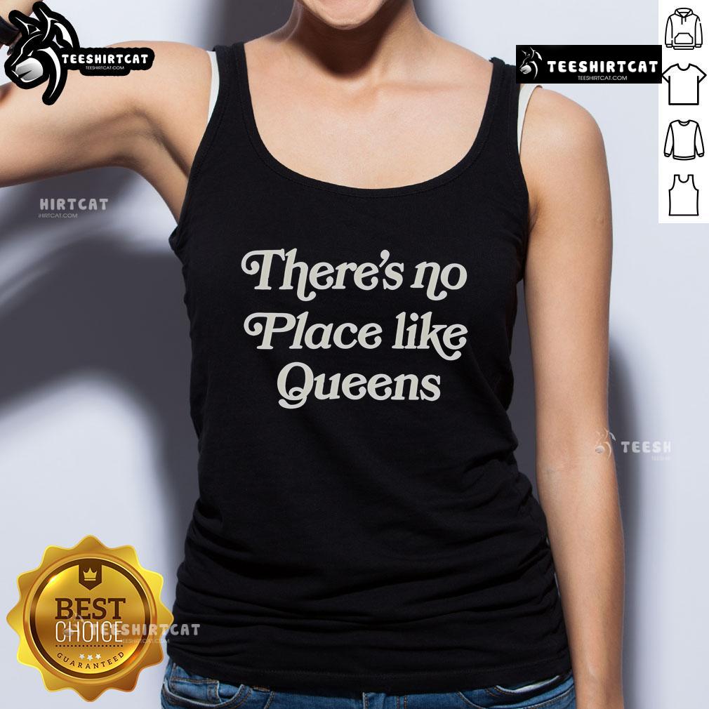 Alt Text: Official There's No Place Like Queens tank top featuring vibrant design, perfect for stylish Queens fans and summer wear.