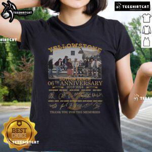 Official Yellowstone Dutton Ranch 6th Anniversary Thank You 2024 Ladies Tee featuring stylish design and vibrant colors.