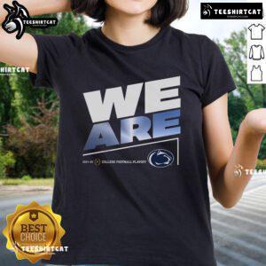 Premium College Football Playoff 2025 Penn State slogan ladies tee design featuring team colors and graphics.