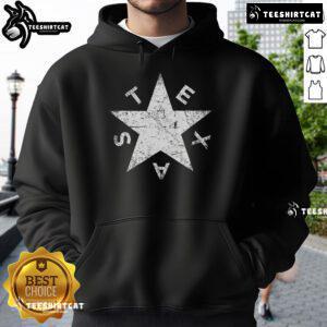 Premium Distressed Texas Pride Hoodie in vintage style, showcasing Texas flag colors and a comfortable, stylish fit.