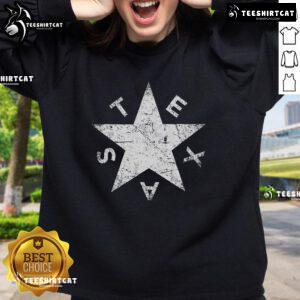 Premium Distressed Texas Pride Sweatshirt with a stylish design, perfect for showing off your Texas spirit.