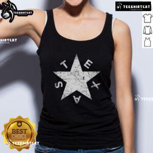 Premium distressed Texas Pride tank top featuring a stylish design, perfect for showcasing your Texas spirit and style.