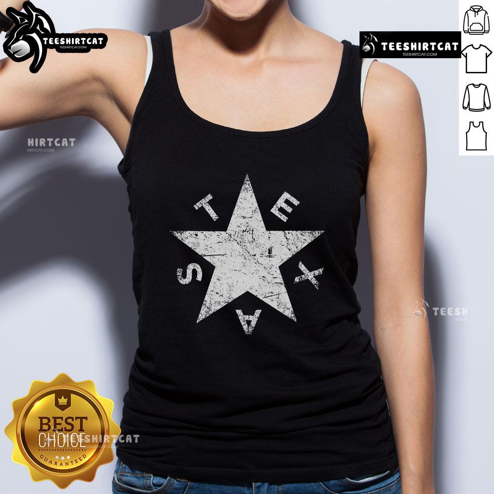 Premium distressed Texas Pride tank top featuring a stylish design, perfect for showcasing your Texas spirit and style.