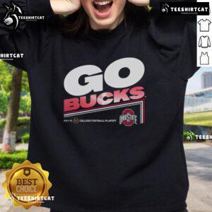 Ohio State sweatshirt featuring a stylish 2025 College Football Playoff slogan, perfect for game day.