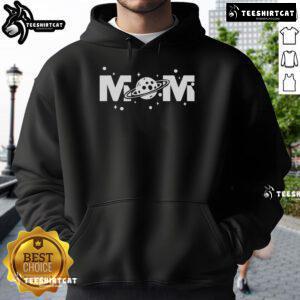 Pretty mom wearing a space astronaut hoodie for Mother's Day, showcasing a fun and unique gift idea for moms.