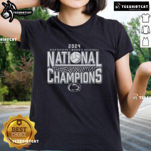 Top Penn State Nittany Lions 2024 NCAA Volleyball National Champions ladies tee showcasing team pride and victory.