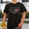 Top Trump 2024 Flag Victory T-Shirt featuring JD Vance for President 47, showcasing Trump Won Get Over It slogan.