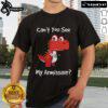 Alt Text: Funny 'Can't You See My Armissaur' T-shirt featuring a dinosaur with a broken arm, perfect for get well gifts.