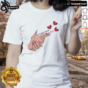 Funny Not Today Cupid Valentine tee featuring a heart design, perfect for anti-Valentine's Day celebrations for ladies.