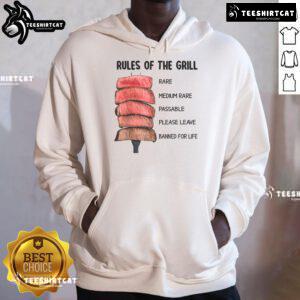 Alt Text: Funny Rules of the Grill Hoodie featuring humorous grilling quotes, perfect for BBQ lovers and grill enthusiasts.